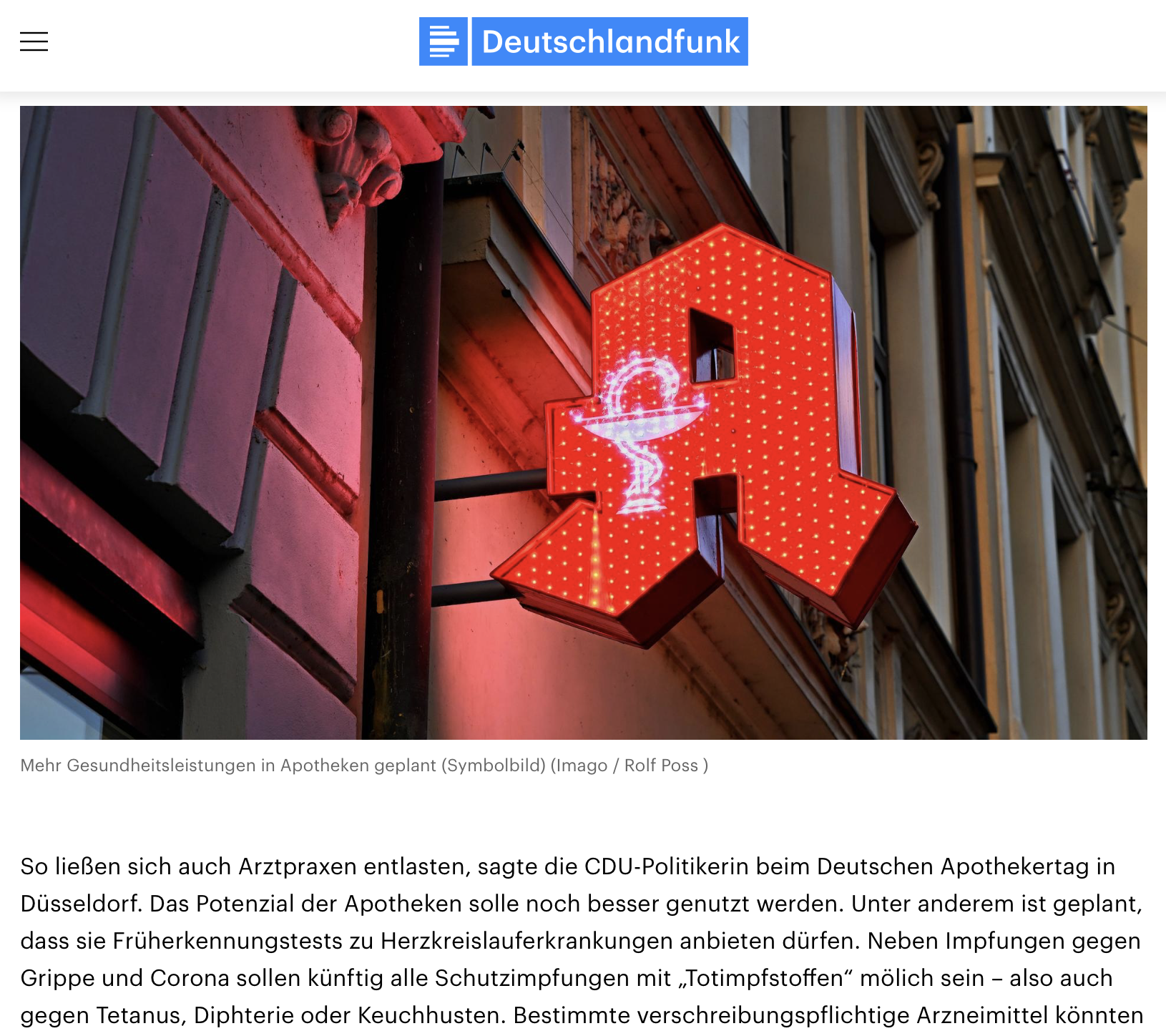 Gesundheitsministerium - Apotheken sollen mehr Leistungen anbieten können